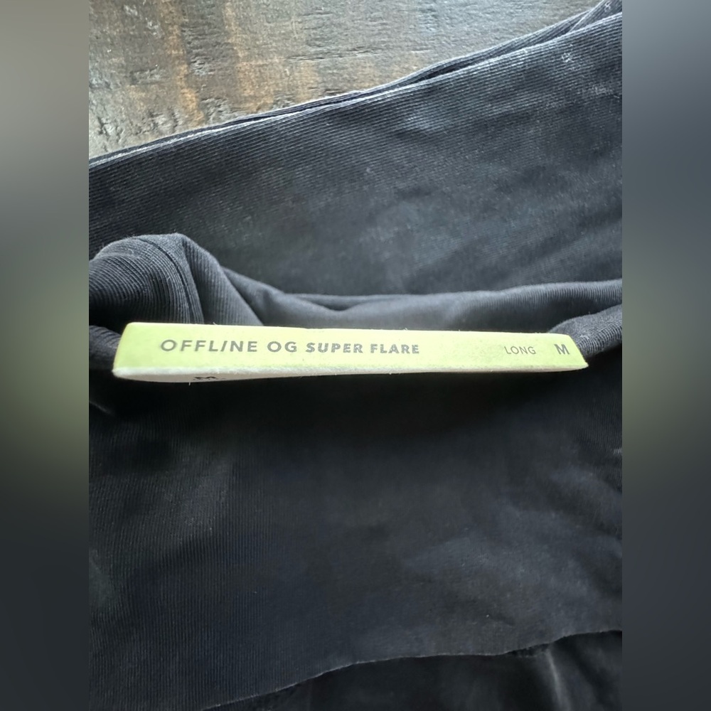 Aerie Offline NWT Charcoal Flared Fold Over Yoga Pants - Picture 3 of 7
